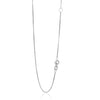 14k White Gold Adjustable Box Chain 0.8mm